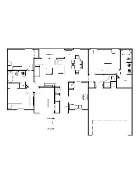 Craftsman Style Floorplan - 1295 Sqft - 4 Bedroom, 2 Bath, 2 Car Garage